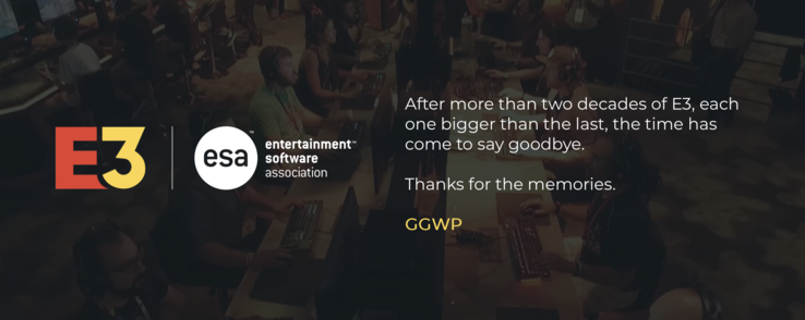 Die Abschiedsnachricht auf der offiziellen Webseite E3Expo.com (Screenshot: Notebookcheck.com)