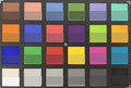 ColorChecker: Im unteren Teil eines jeden Feldes wird die Referenzfarbe dargestellt.