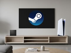 Steam Machine und PS5 in einem Wohnzimmer.