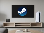 Steam Machine und PS5 in einem Wohnzimmer.