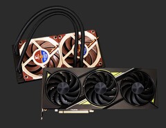 Sycom rüstet eine GeForce RTX 5080 mit einer AiO-Wasserkühlung mit Noctua-Lüftern auf. (Bildquelle: Sycom)