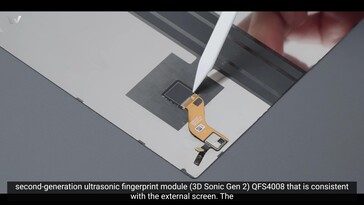 Vivo X Fold3 Pro: Ultraschall-Fingerabdrucksensor unter dem Flex-Display.