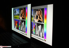 Vergleich: XPS 13 9305 IPS FHD (rechts) versus Asus zenbook UX325EA OLED FHD (links)