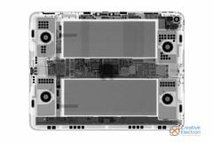 Das Apple iPad Pro nutzt den verfügbaren Platz vor allem für Akkus und Lautsprecher. (Bild: iFixit)