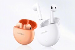 Die Honor Earbuds X5 sind wahlweise in Weiß oder in auffälligem Orange erhältlich. (Bild: Honor)