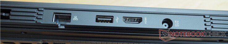Rückseite: RJ45-LAN, 1x USB-A 3.2 Gen 1, HDMI 2.0, Netzteil-Anschluss
