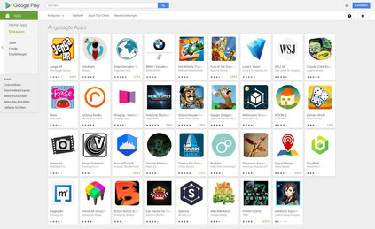 Aktuell gibt es in Google Play nur knapp über 30 Tango-Apps.