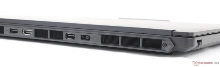 Rückseite: 2x USB-A (5 Gbit/s), HDMI 2.1, Netzteil