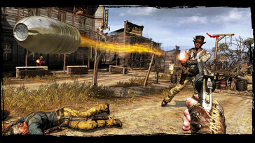Ein Bild zeigt einen Kampf in Call of Juarez: Gunslinger.