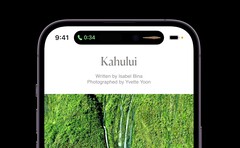 Das Apple iPhone 14 Pro nutzt die neue Punch-Hole, um Hintergrundaktivitäten darzustellen. (Bild: Axis Magazine)