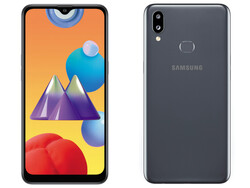 Das Galaxy M01s von vorne und hinten (Bild: Samsung)