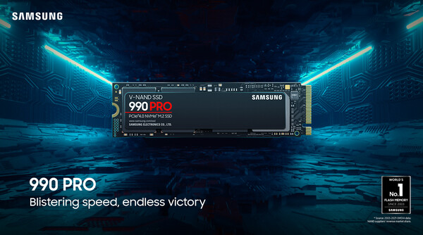 Samsung SSD 990 Pro: Schnelle NVMe-SSD für anspruchsvolle Spiele.