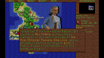 Im Bild: Ein Gameplay-Screenshot aus Sid Meier’s Colonization (Classic).