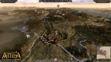 Weltkarte und Städte in „Total War: Attila“