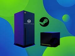 Project Helix-Mockup neben der Steam Machine