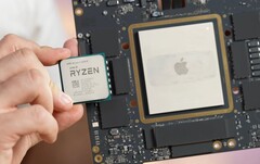 Der Apple M1 Ultra ist deutlich größer als die meisten Prozessoren von Intel und AMD. (Bild: Max Tech)