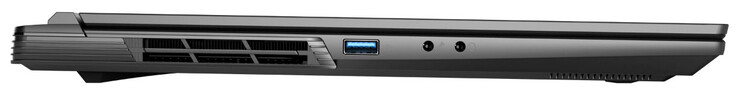 Linke Seite: USB 3.2 Gen 1 (USB-A), Mic-in, Audiokombo