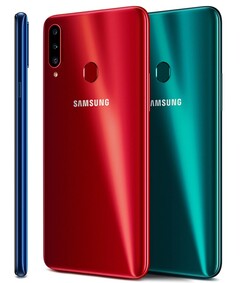 Farben des Samsung Galaxy A20s, in Deutschland allerdings nur in schwarz erhältlich