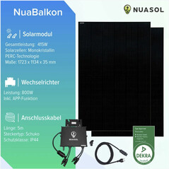 Technische Daten Solarmodule (Quelle: Nuasol)