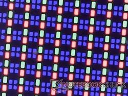 Scharfe RGB-Subpixel aus dem glänzenden Overlay
