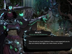 Abgebildet: Hecate, Melinoës Mentorin, Hexe der Crossroads. (Bildquelle: Supergiant Games)