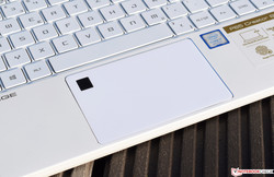 Das Touchpad mit dem Fingerabdruckleser