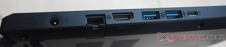 linke Seite: Energie, RJ45-LAN, HDMI 2.1, 2x USB-A 3.0, Thunderbolt 4