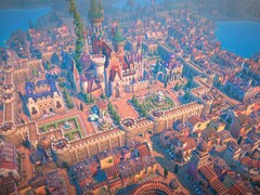 Ein Bild einer Stadt in dem Aufbauspiel Fabledom, das jetzt auf Steam um 65 % reduziert ist.