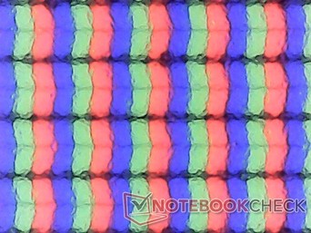 Die Subpixel sind nicht so scharf wie bei einem glänzenden Overlay