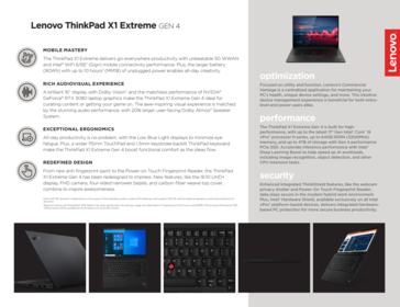Spezifikationen ThinkPad X1 Extreme G4