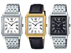 Hier abgebildet sind die silberne MTP-B190D-7BV, die goldene MTP-B190GL-7BV und die silber-schwarze MTP-B190D-1BV. (Bildquelle: Casio, bearbeitet)