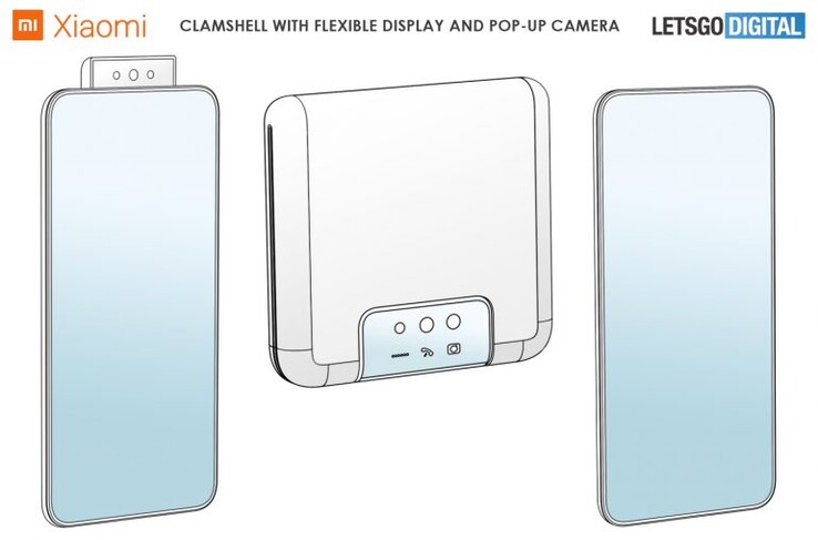So sah das Xiaomi-Patent für ein Klapphandy mit Popup-Cam Ende 2019 aus.