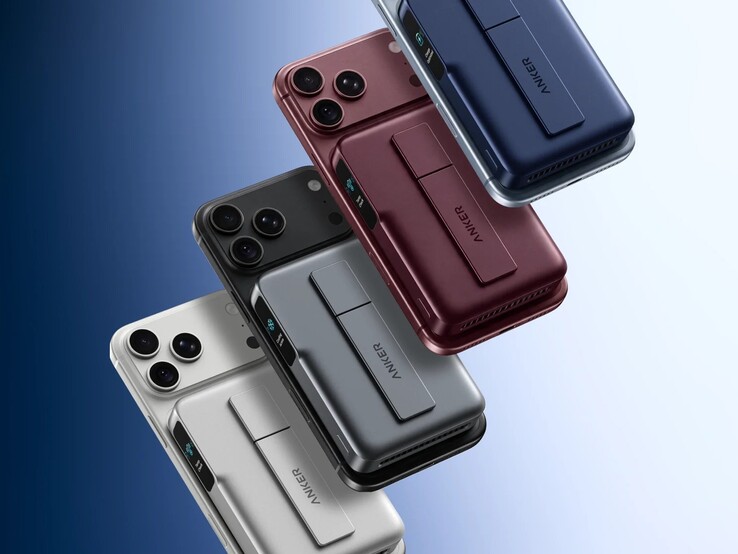 Der Anker MagGo 2 Pro ist in verschiedenen Farben erhältlich, darunter Burgunderrot.