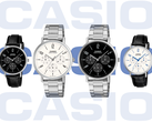 Von links nach rechts (im Bild): Casio MTP-VT06L-1B, MTP-VT06D-7B, MTP-VT06D-1B und MTP-VT06L-7B