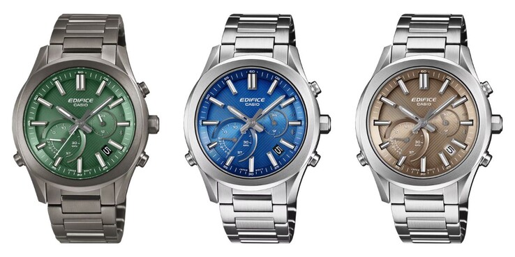 Von links nach rechts: Casio Edifice EQB-1300DC-5A, EQB-1300D-2A und EQB-1300D-5A