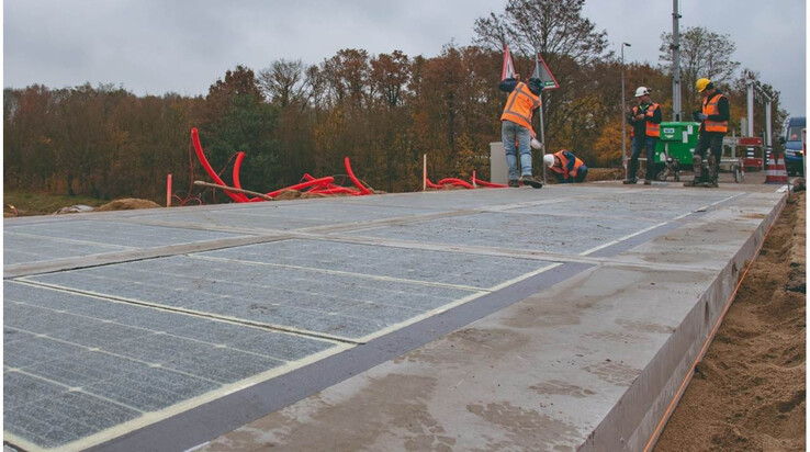 Kürzerer Solarradweg (35 m) in Oirschot (Bild: Provinz Noord-Brabant)