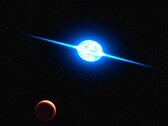 Eine künstlerische Illustration zeigt einen Neutronenstern