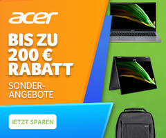 Sale im ACER-Online-Shop: Bis zu 200 Euro beim Kauf von Laptops, Monitoren und PCs sparen!