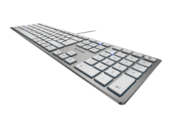 Cherry präsentiert ultraflache Tastatur mit Metallplatte