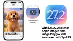 iPhone mit der App Image Playground und einem KI-generierten Bild