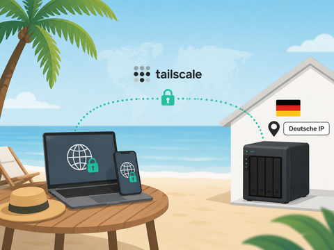 Mit Tailscale aus dem Urlaub über das Heimnetz surfen