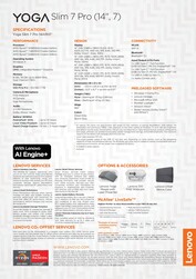 Lenovo Yoga Slim 7 Pro (AMD, 14 Zoll) - Datenblatt