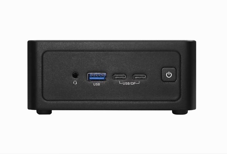 Der Mini-PC verfügt über ein minimalistisches, schwarzes Gehäuse.