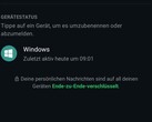 WhatsApp-Einstellungen mit der Liste der verknüpften Geräte und dem Hinweis auf die Ende-zu-Ende-Verschlüsselung