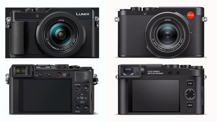 Die Leica D-Lux 8 (rechts im Bild) basiert auf der Panasonic Lumix LX100 II. (Bildquelle: Panasonic / Leica)