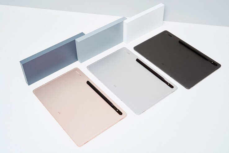 Die drei Farben des Galaxy Tab S8 und S8+ (Bild: Samsung)