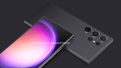 Das Display des Samsung Galaxy S24 Ultra ist fast flach wie die Detailansicht der geleakten CAD-Modelle zeigt. (Bild: OnLeaks)