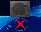 Sony Schallplattenspieler und eine PS5 Spiele-Disc