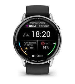 Flugaktivitäten lassen sich aufzeichnen, hier wird der nächste Flughafen angezeigt (Bildquelle: Garmin)
