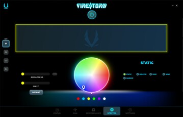 FireStorm Utility - RGB-Optionen
